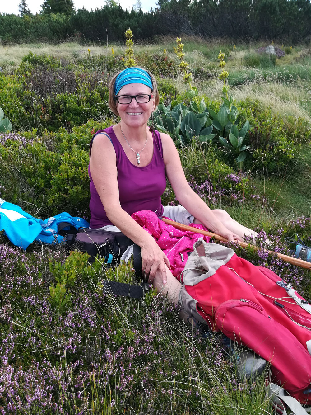 Beate auf Wanderung in den Vogesen