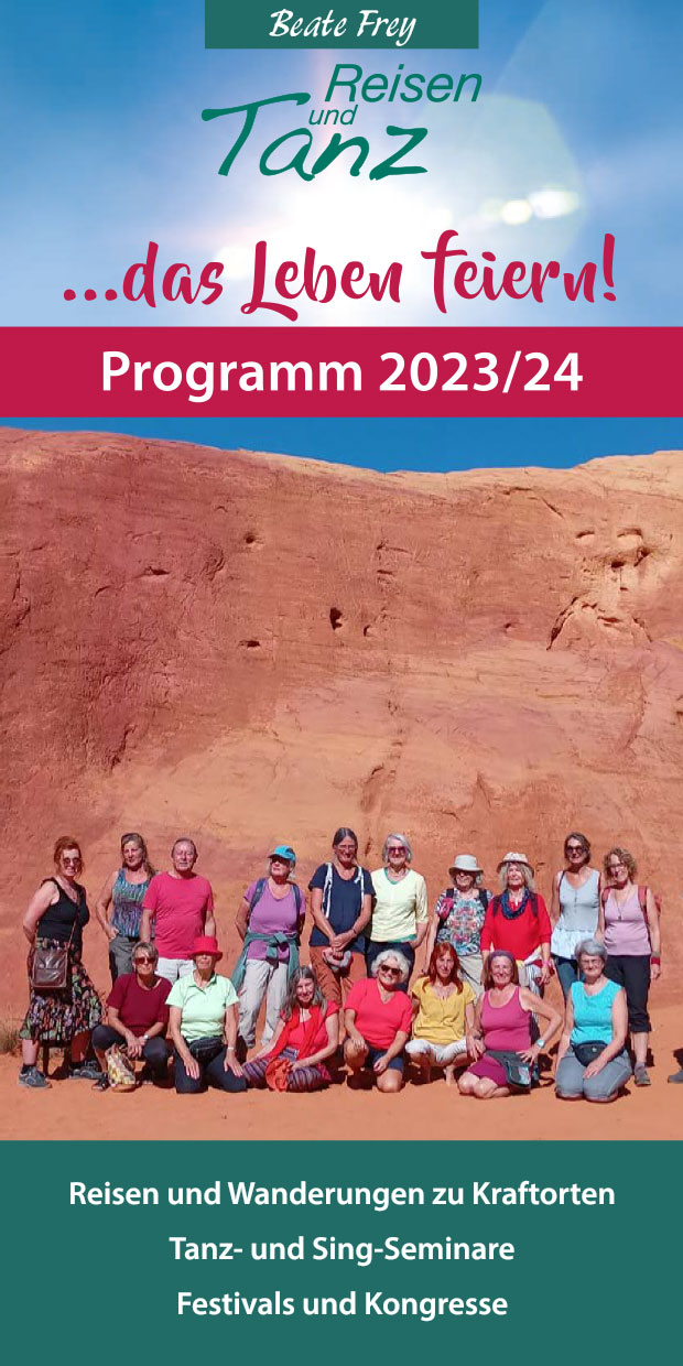 Programm 2023 Reisen und Tanz Beate Frey